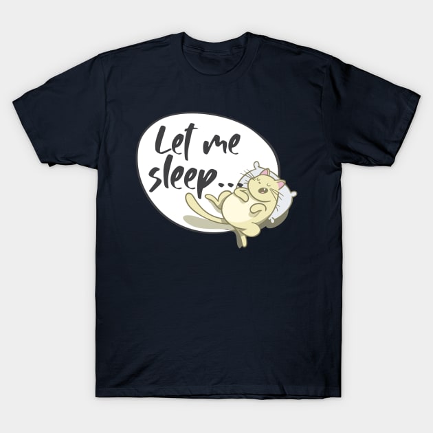 Sleepy Cat T-Shirt by Garlicky